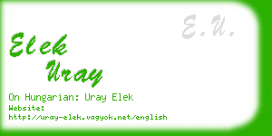 elek uray business card